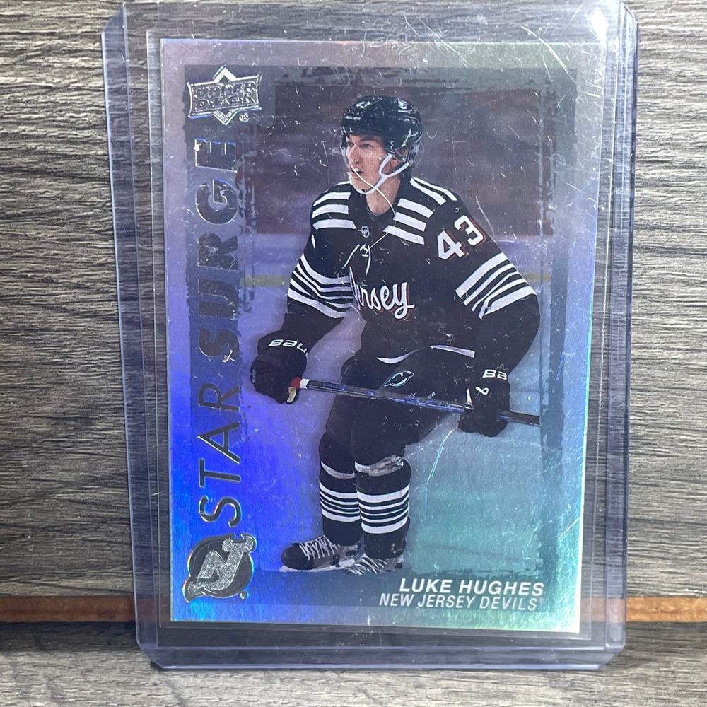 Upper Deck New Jersey Devils Trading Card SS-2 Silver Star Surge Luke Hughes